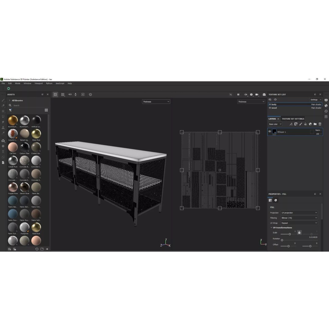 TV Cabinet 3D Model – Modern Furniture Set with PBR Textures - View 18