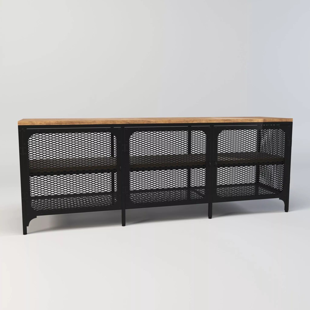 TV Cabinet 3D Model – Modern Furniture Set with PBR Textures - View 2