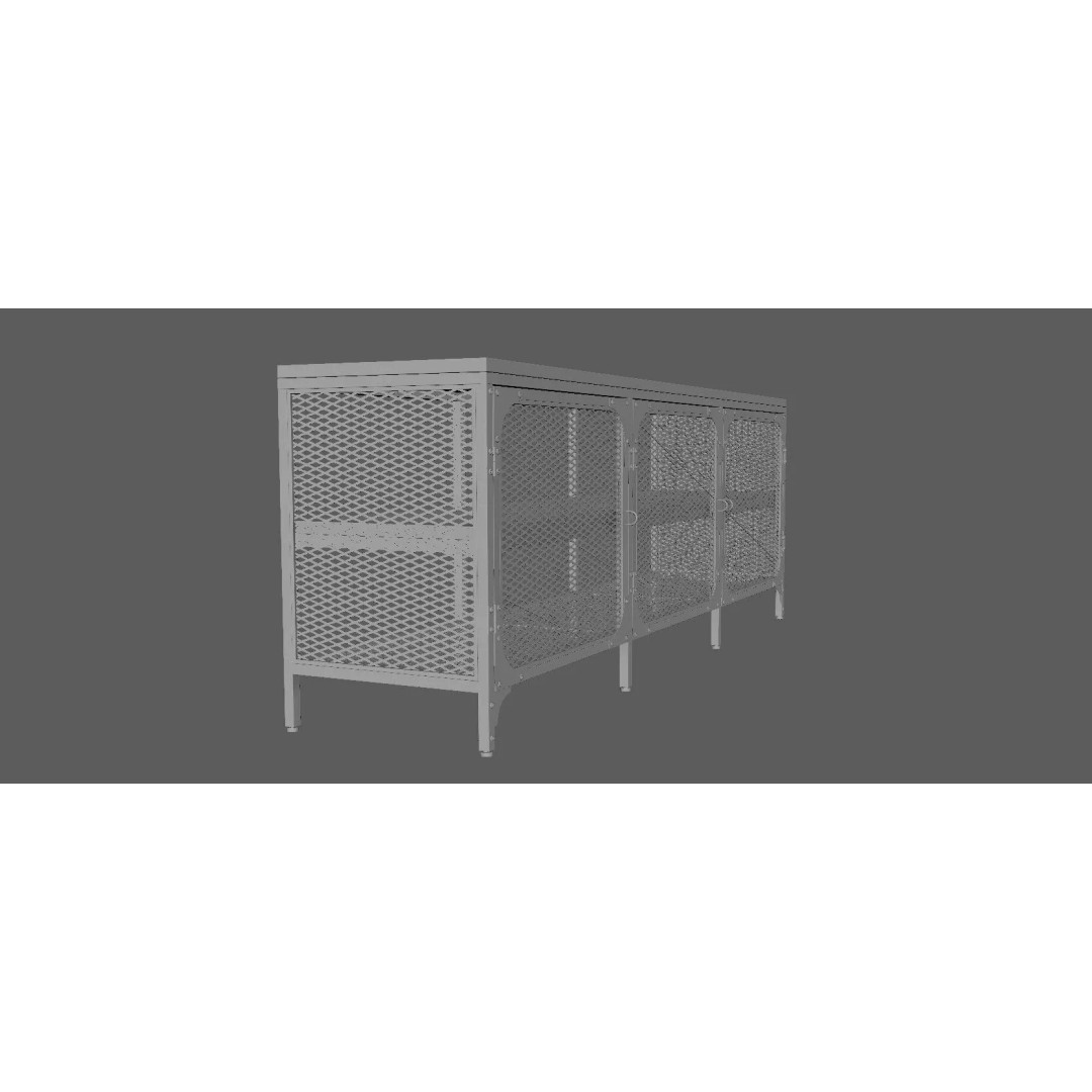 TV Cabinet 3D Model – Modern Furniture Set with PBR Textures - View 24