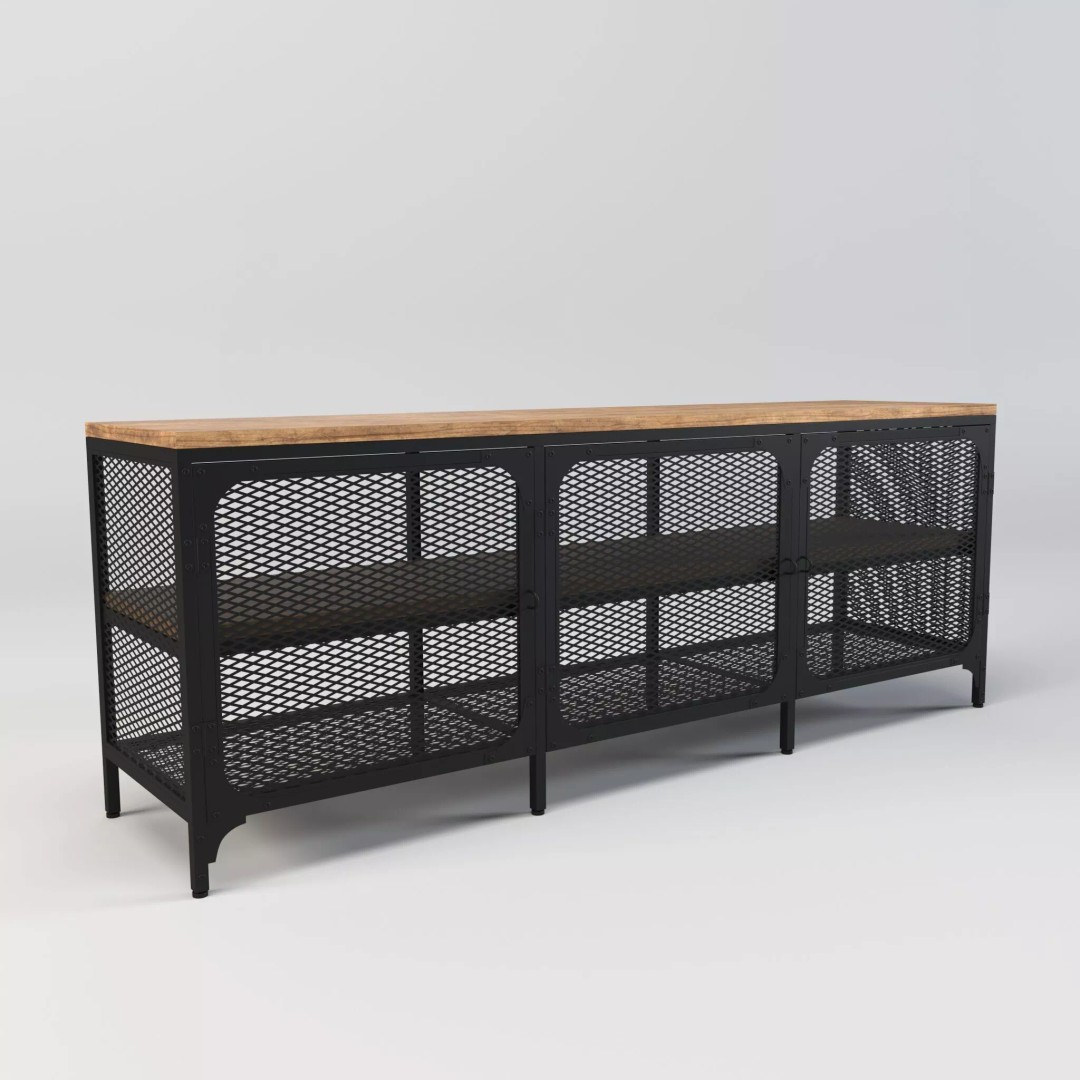 TV Cabinet 3D Model – Modern Furniture Set with PBR Textures - View 3