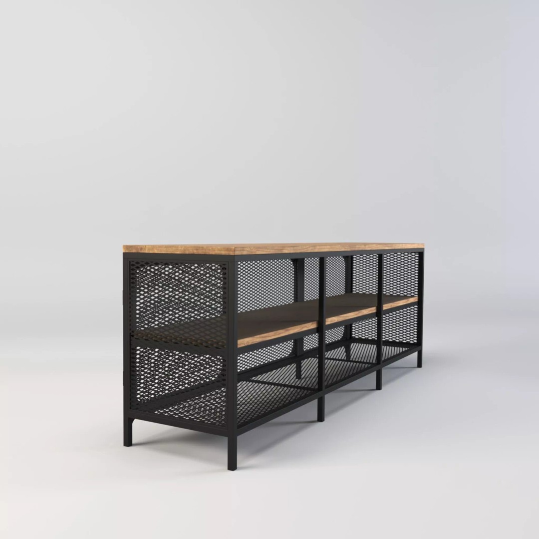 TV Cabinet 3D Model – Modern Furniture Set with PBR Textures - View 5