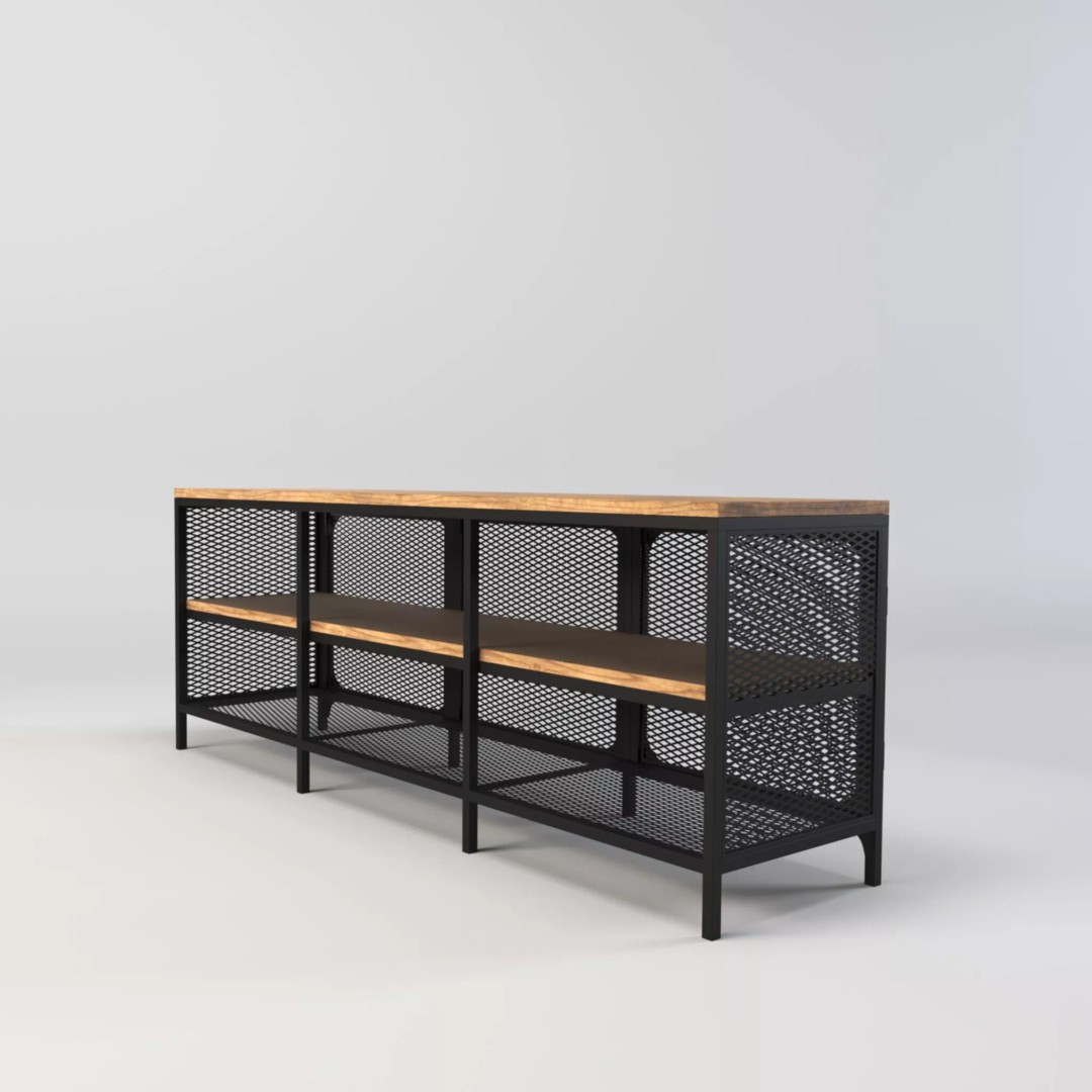 TV Cabinet 3D Model – Modern Furniture Set with PBR Textures - View 6