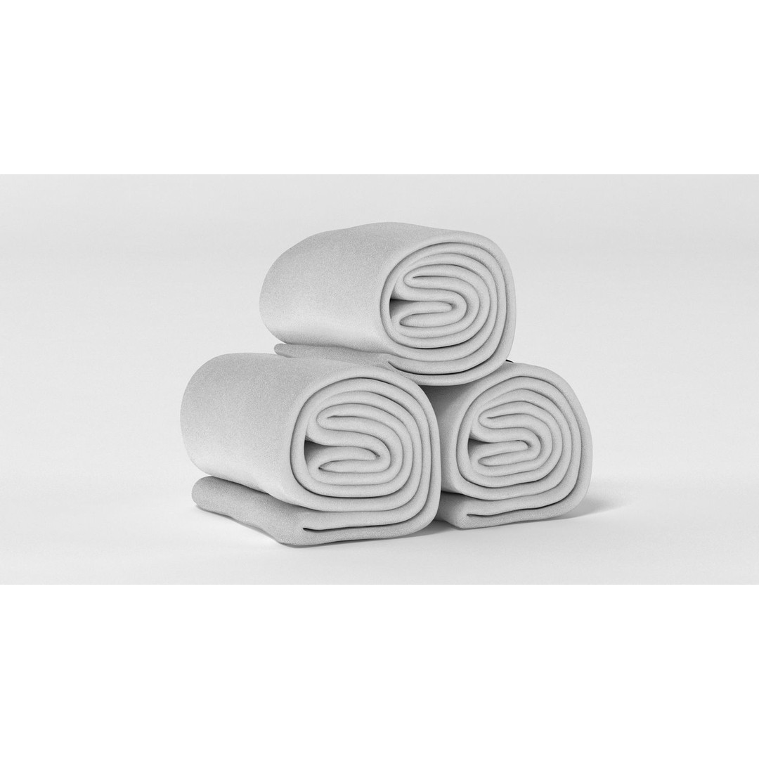 Towel Rolls 3D Model – High Res PBR Asset, FBX & OBJ Formats - View 11