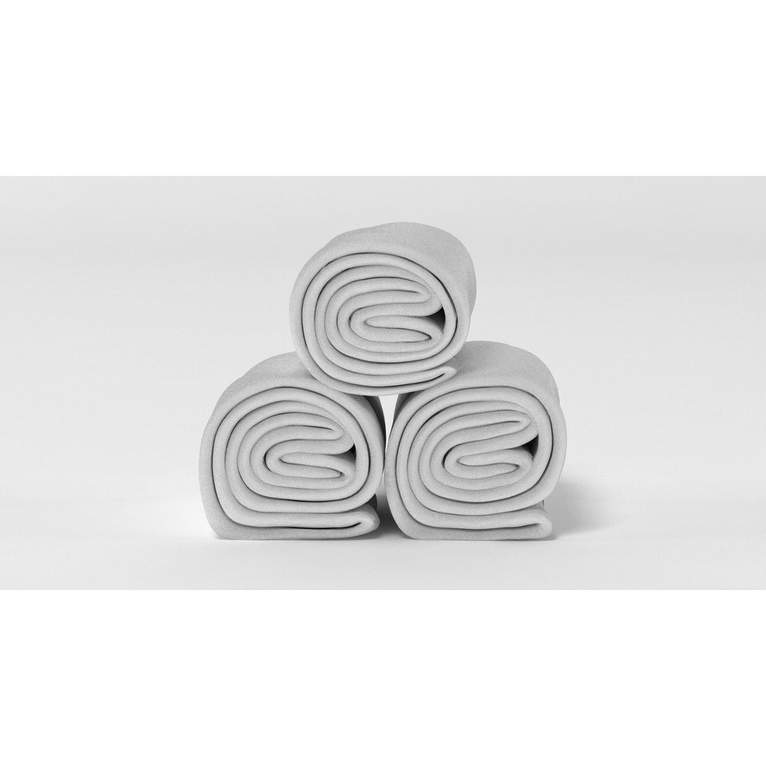 Towel Rolls 3D Model – High Res PBR Asset, FBX & OBJ Formats - View 4