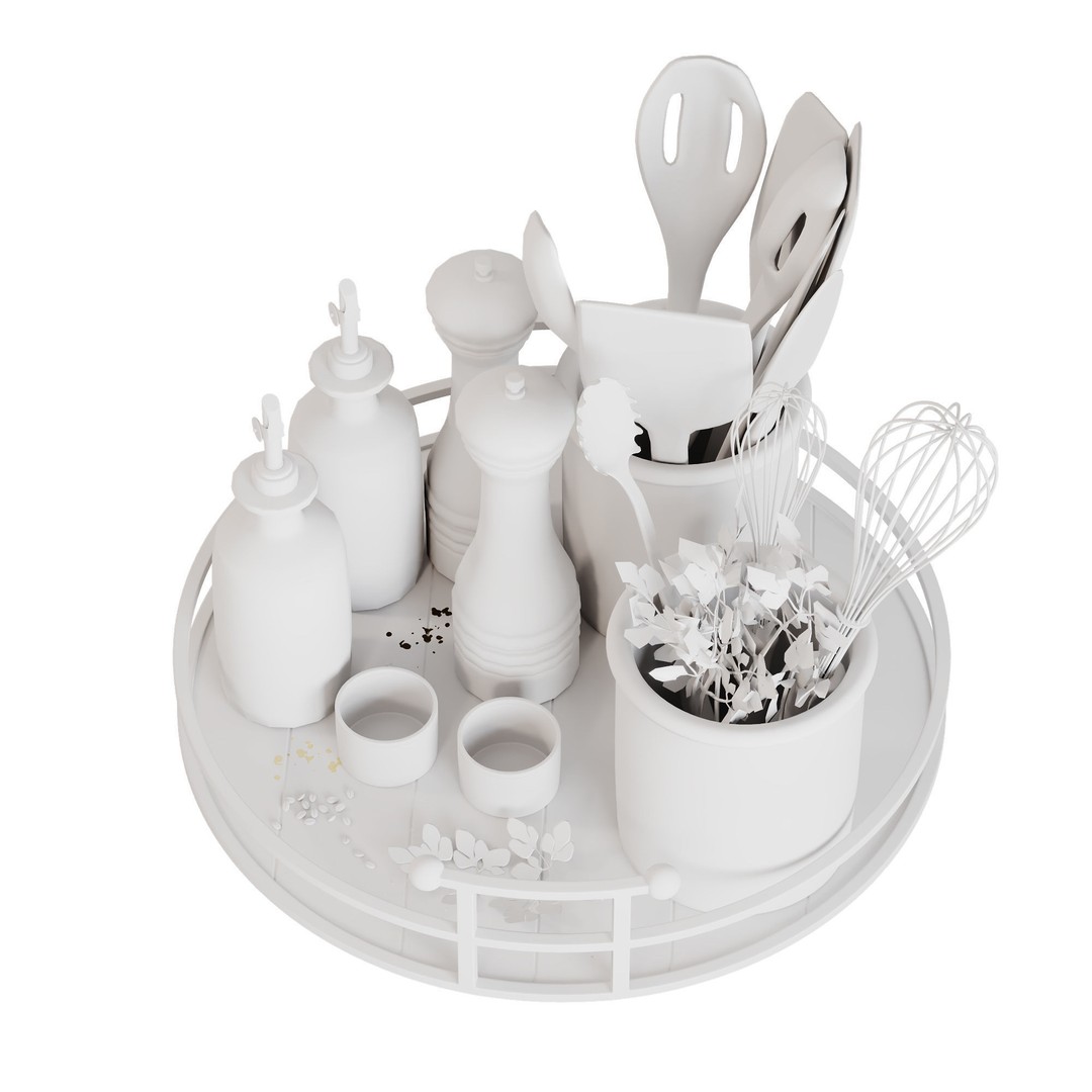 Kitchen Accessories 3D Model – PBR Interior Asset, FBX - View 10