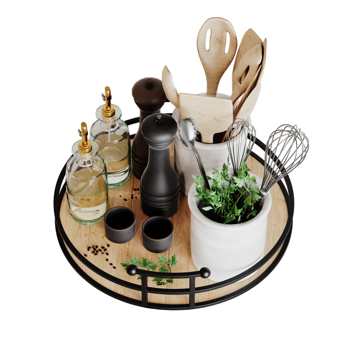 Kitchen Accessories 3D Model – PBR Interior Asset, FBX - View 4