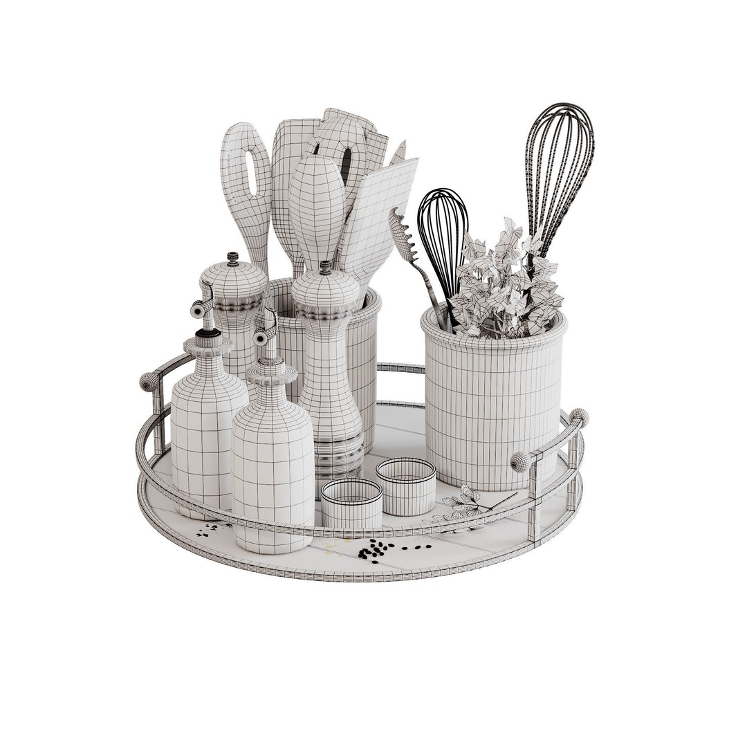 Kitchen Accessories 3D Model – PBR Interior Asset, FBX - View 7