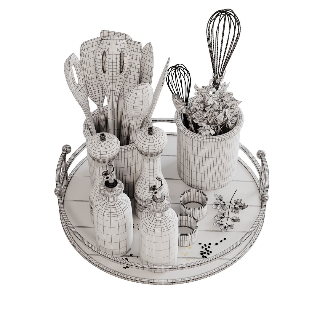 Kitchen Accessories 3D Model – PBR Interior Asset, FBX - View 8