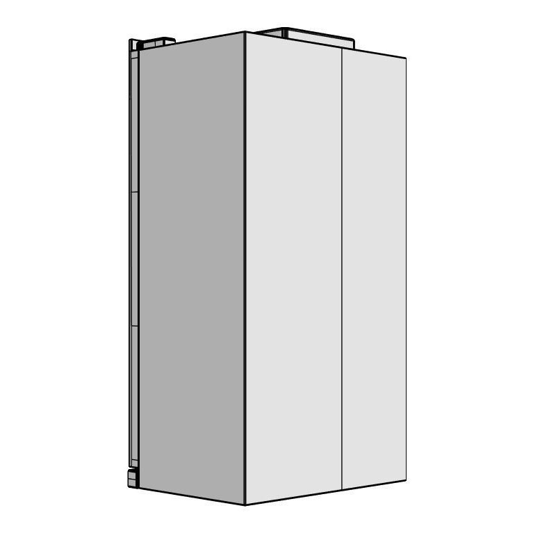 Light Fridge 3D Model – Modern Two-Door Design with PBR Textures