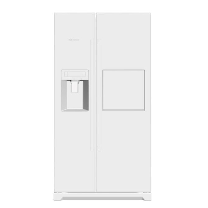 Light Fridge 3D Model – Modern Two-Door Design with PBR Textures - View 3