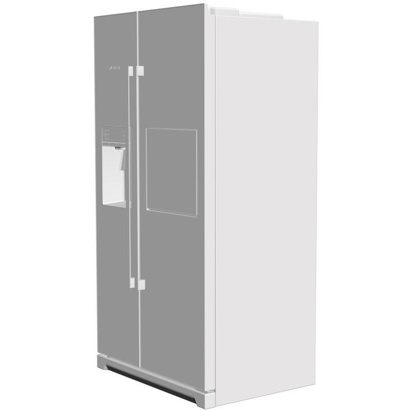 Light Fridge 3D Model – Modern Two-Door Design with PBR Textures - View 5