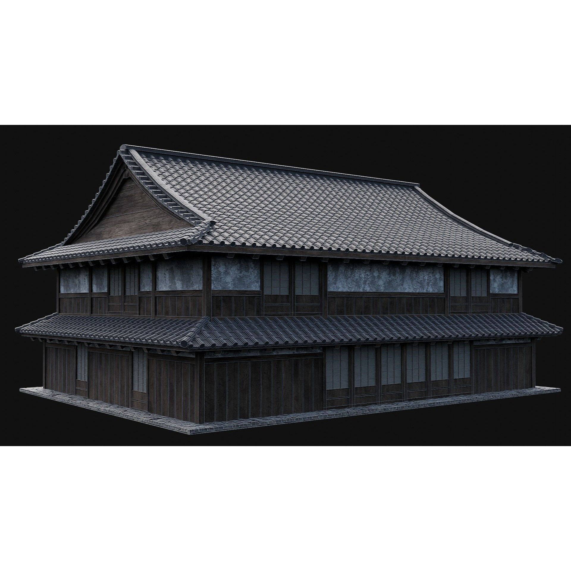 Japanese Feudal Houses - Low-Poly Game-Ready 3D Model - View 21