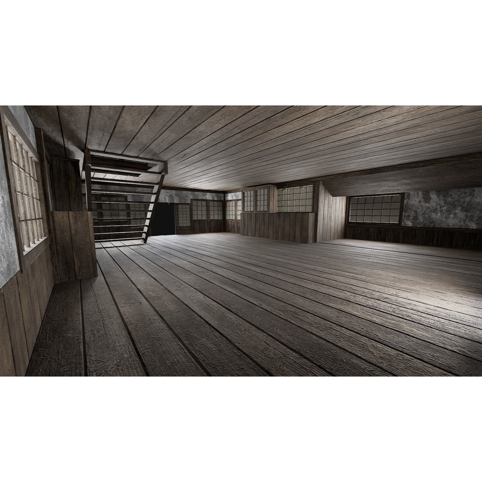 Japanese Feudal Houses - Low-Poly Game-Ready 3D Model - View 37