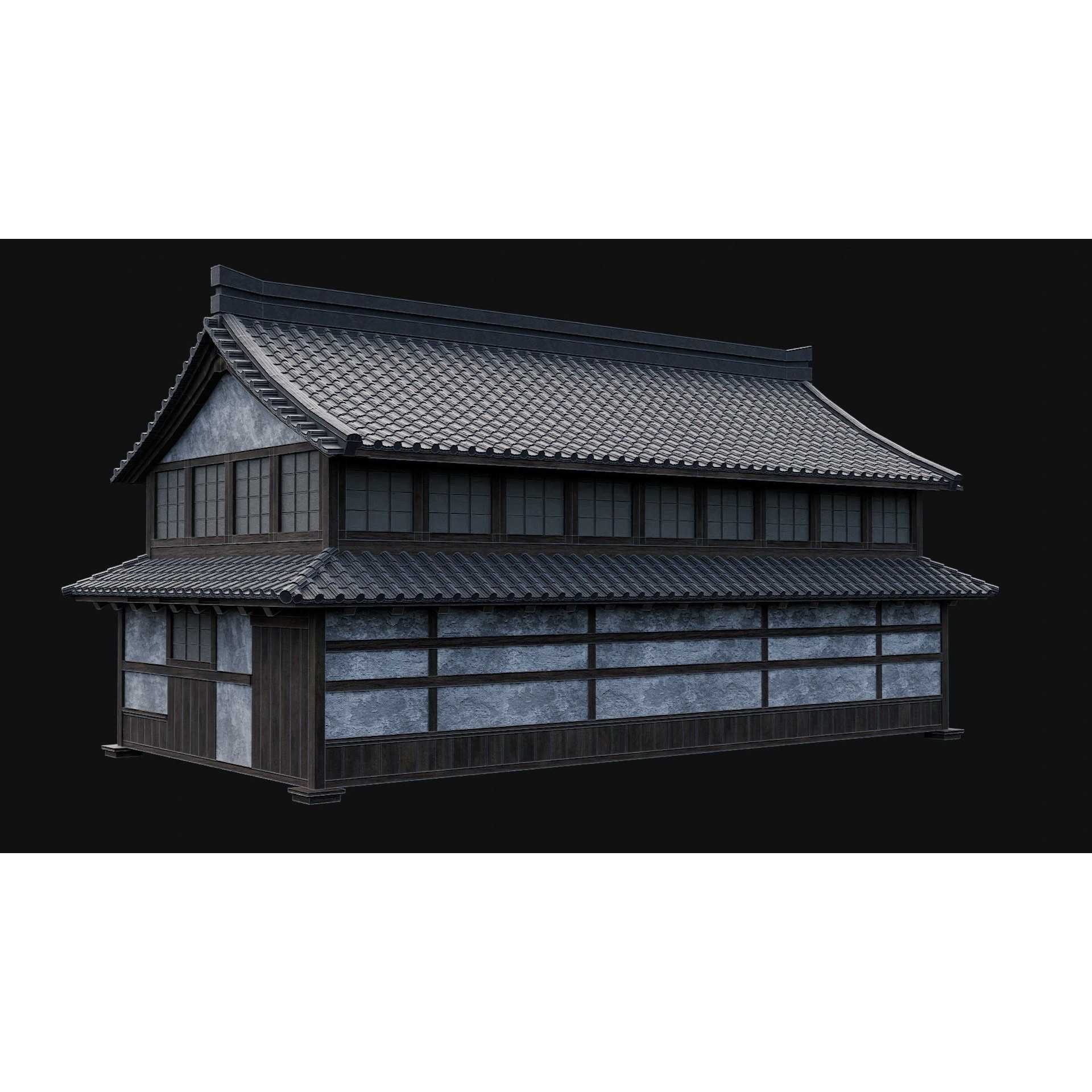 Japanese Feudal Houses - Low-Poly Game-Ready 3D Model - View 49