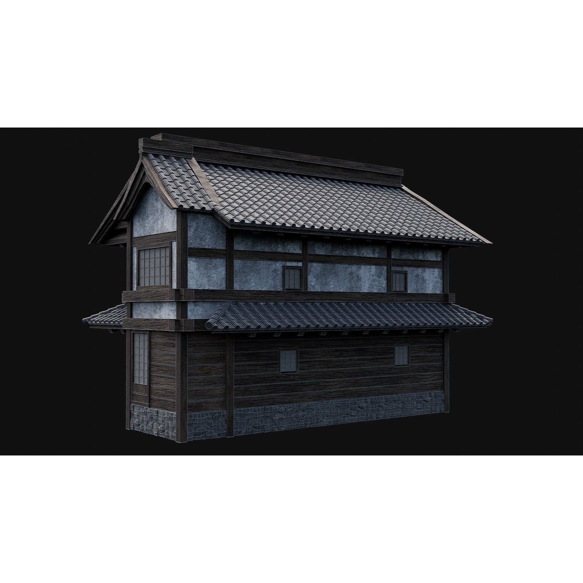 Japanese Feudal Houses - Low-Poly Game-Ready 3D Model - View 63