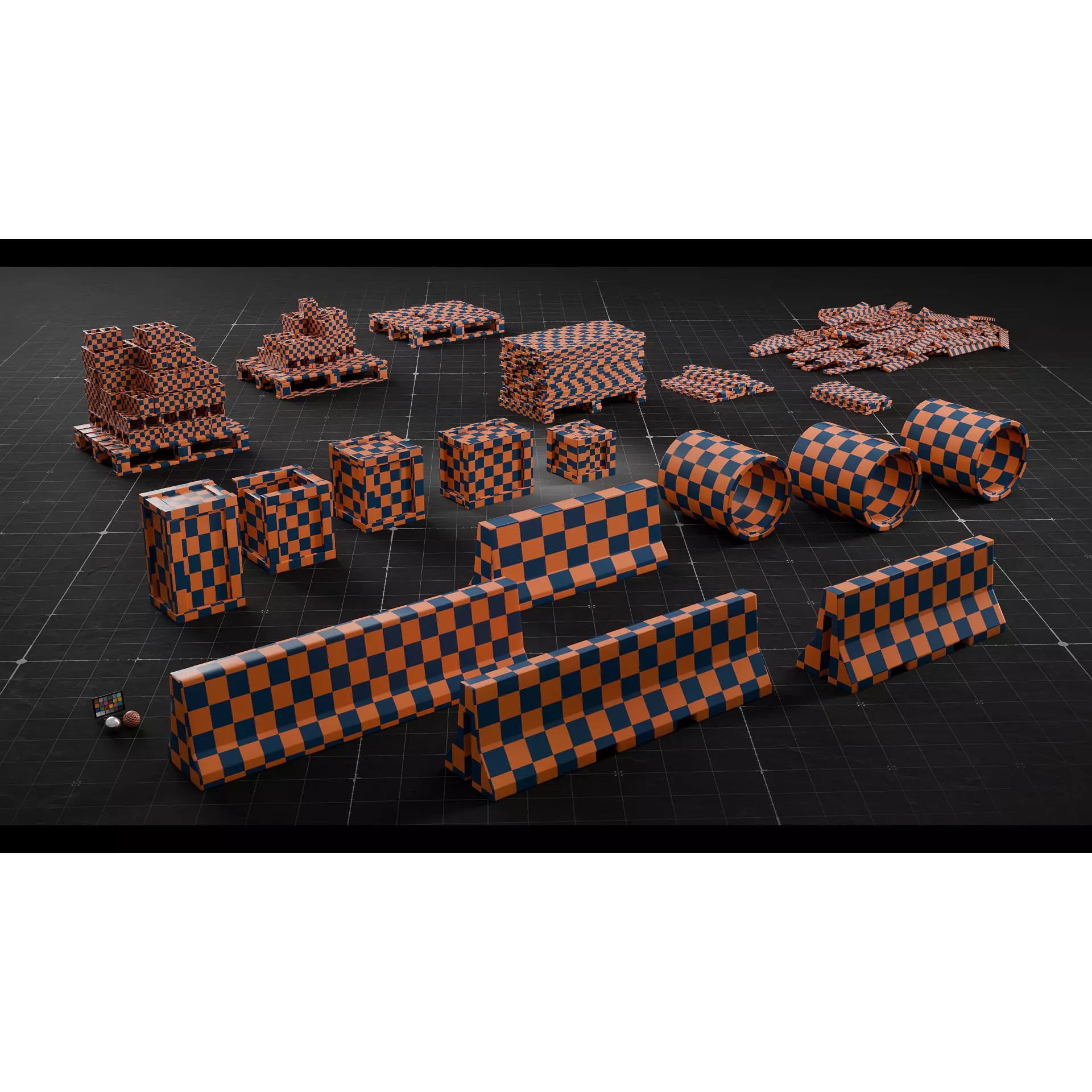 Construction Elements Set 01 - Low-Poly Game-Ready 3D Model - View 6