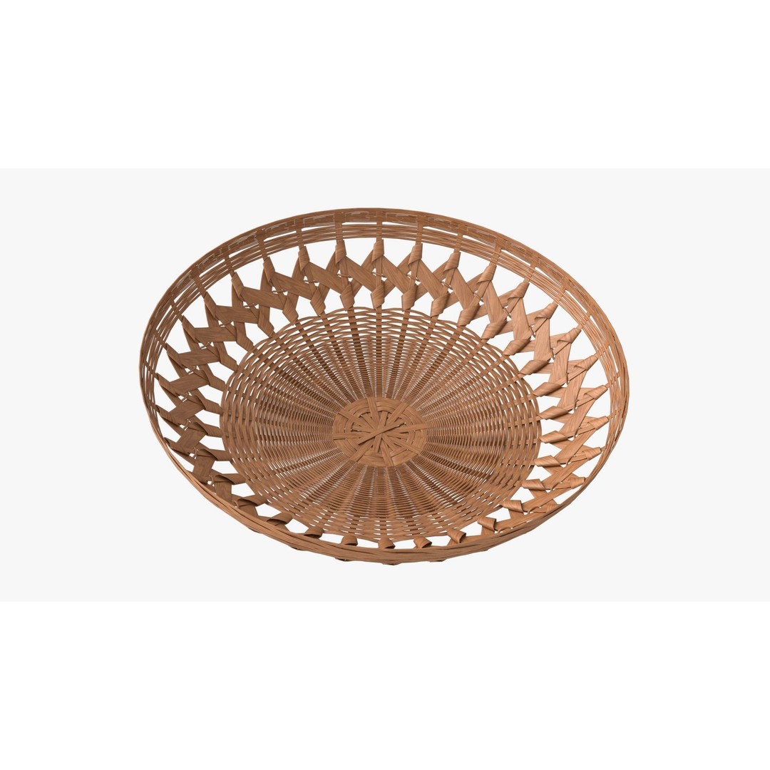 Wicker Baskets 3D Model – Low Poly PBR Household Asset, FBX & OBJ - View 3