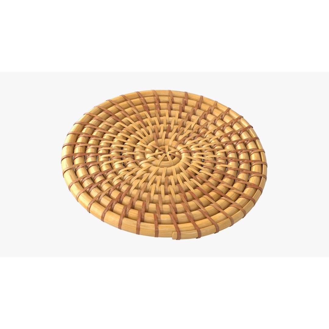 Wicker Baskets 3D Model – Low Poly PBR Household Asset, FBX & OBJ - View 4