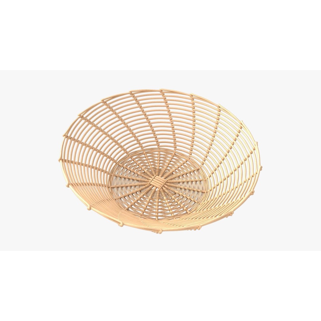 Wicker Baskets 3D Model – Low Poly PBR Household Asset, FBX & OBJ - View 5