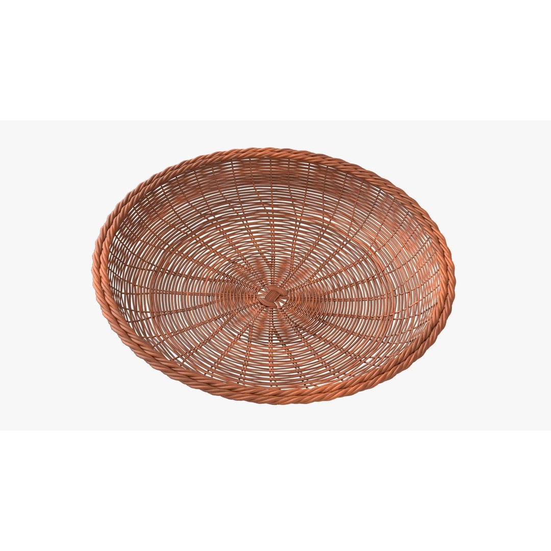 Wicker Baskets 3D Model – Low Poly PBR Household Asset, FBX & OBJ - View 6