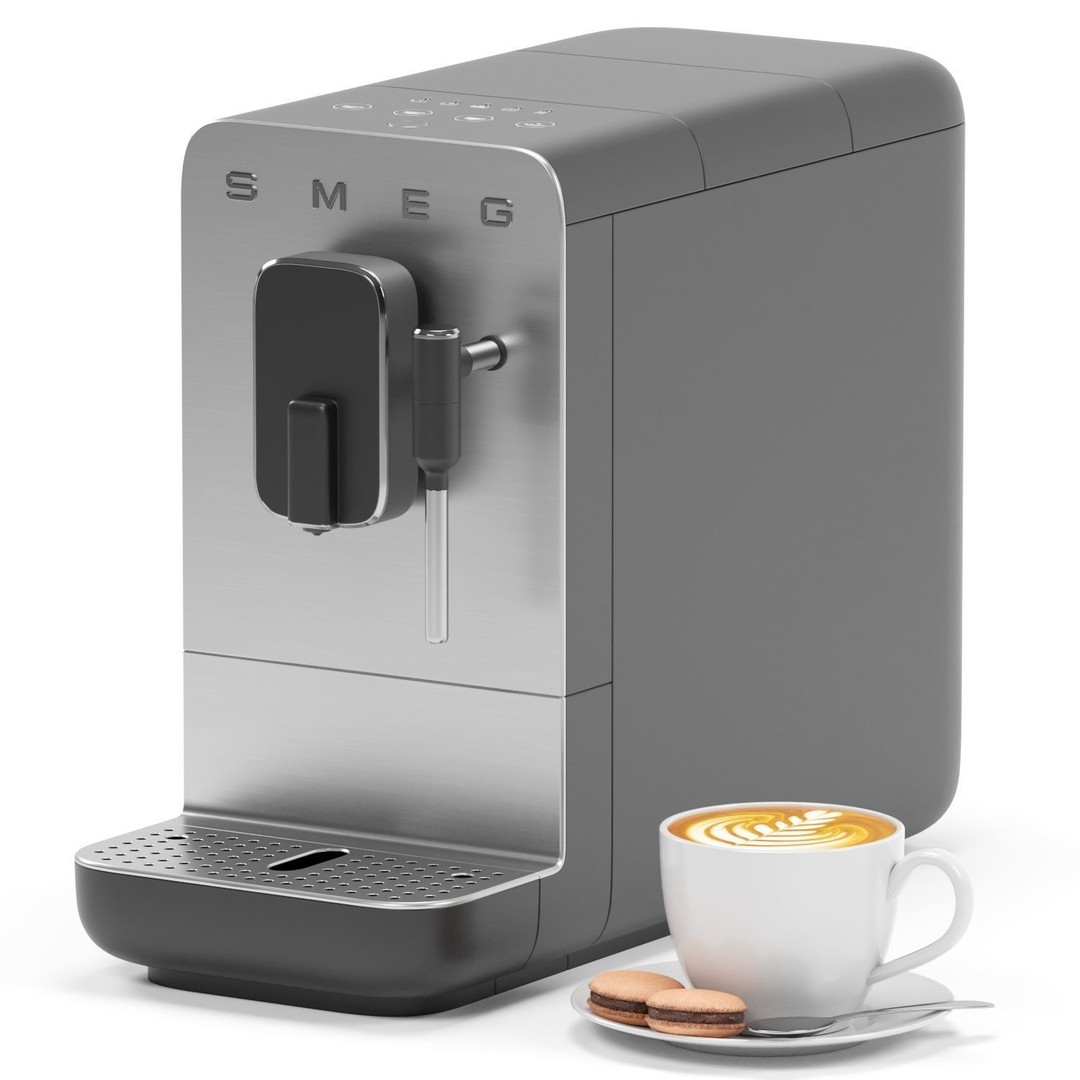 SMEG Coffee Machine 3D Model – High Poly PBR Kitchen Appliance, FBX, OBJ - View 4