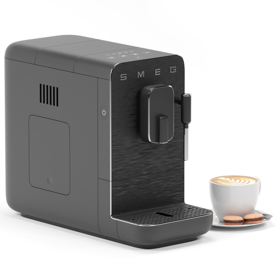 SMEG Coffee Machine 3D Model – High Poly PBR Kitchen Appliance, FBX, OBJ - View 5