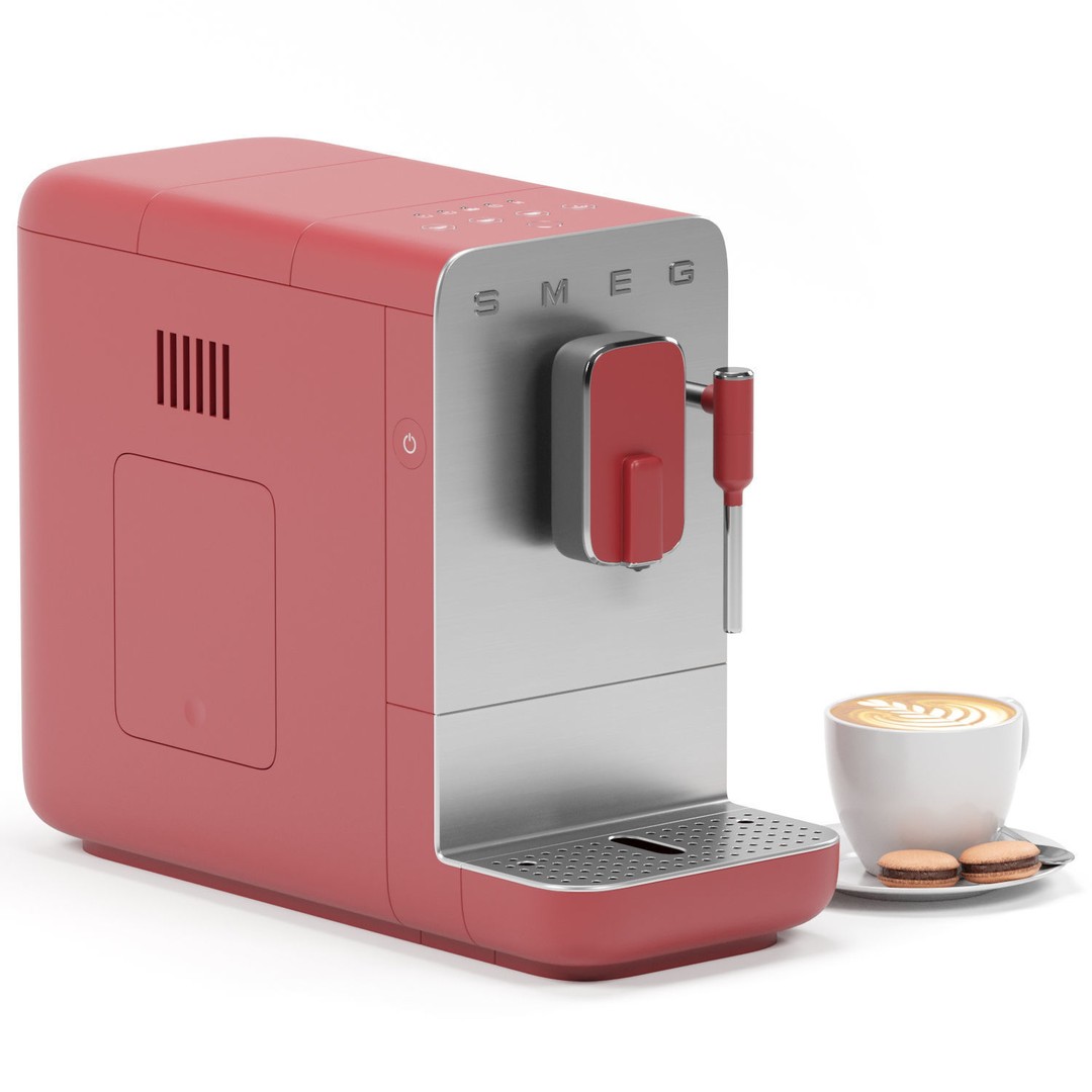 SMEG Coffee Machine 3D Model – High Poly PBR Kitchen Appliance, FBX, OBJ - View 6