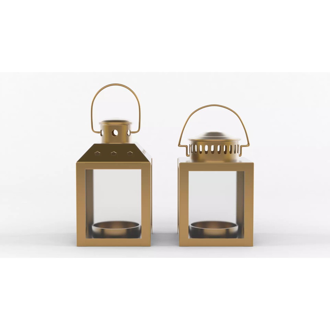 Candle Holder 3D Model – Realistic Decoration Asset, FBX & OBJ - View 2