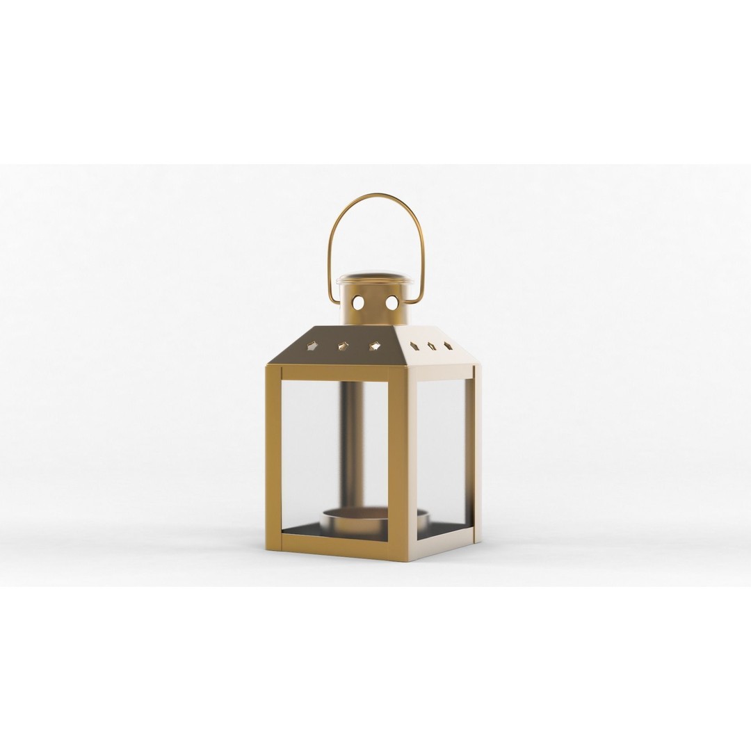 Candle Holder 3D Model – Realistic Decoration Asset, FBX & OBJ - View 4