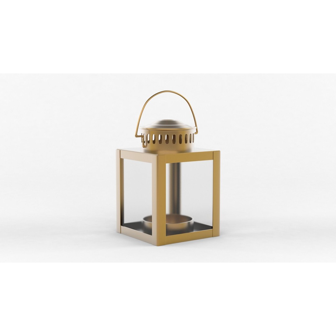 Candle Holder 3D Model – Realistic Decoration Asset, FBX & OBJ - View 7