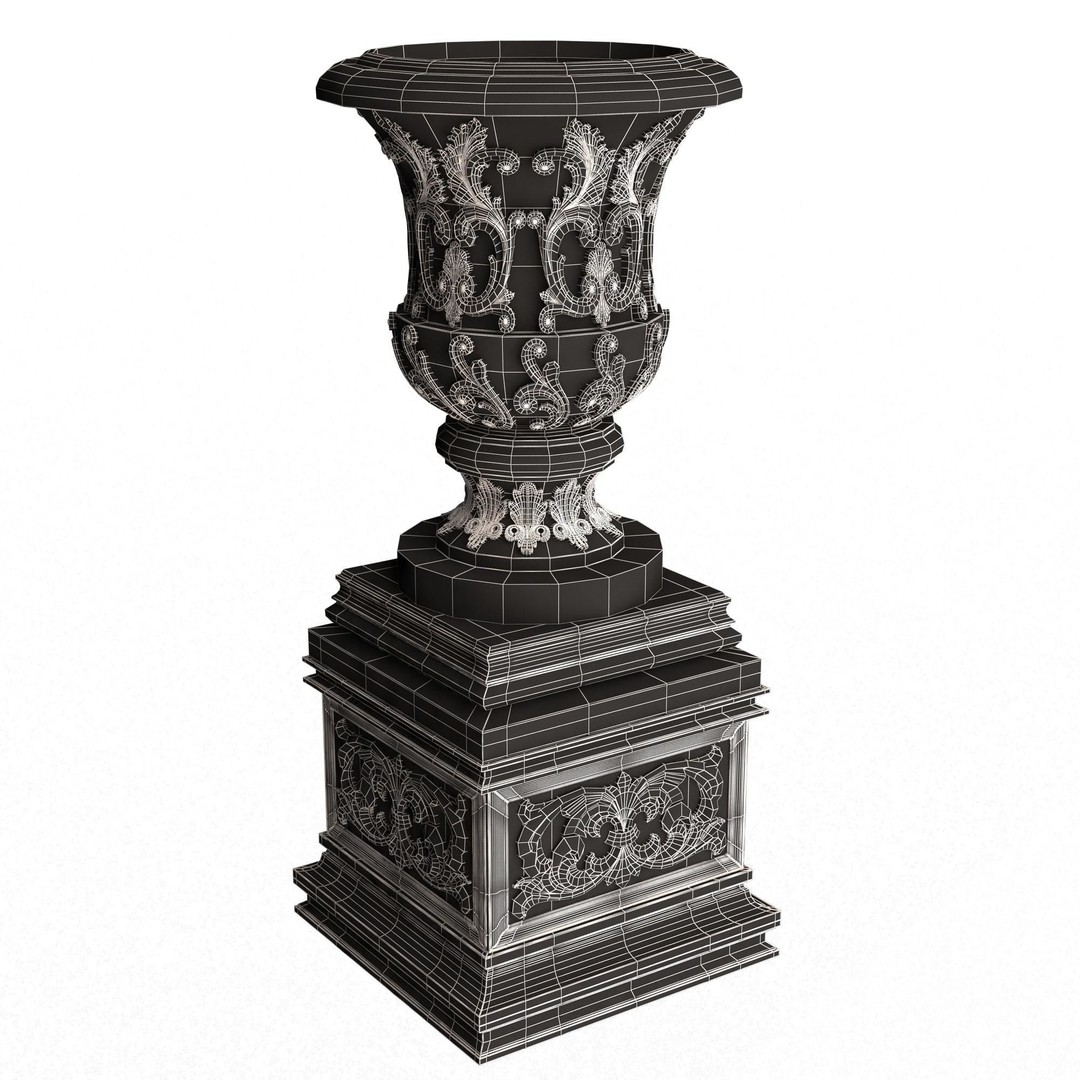 Flower Pot 3D Model – Low Poly Decorative Design, FBX, OBJ - View 12