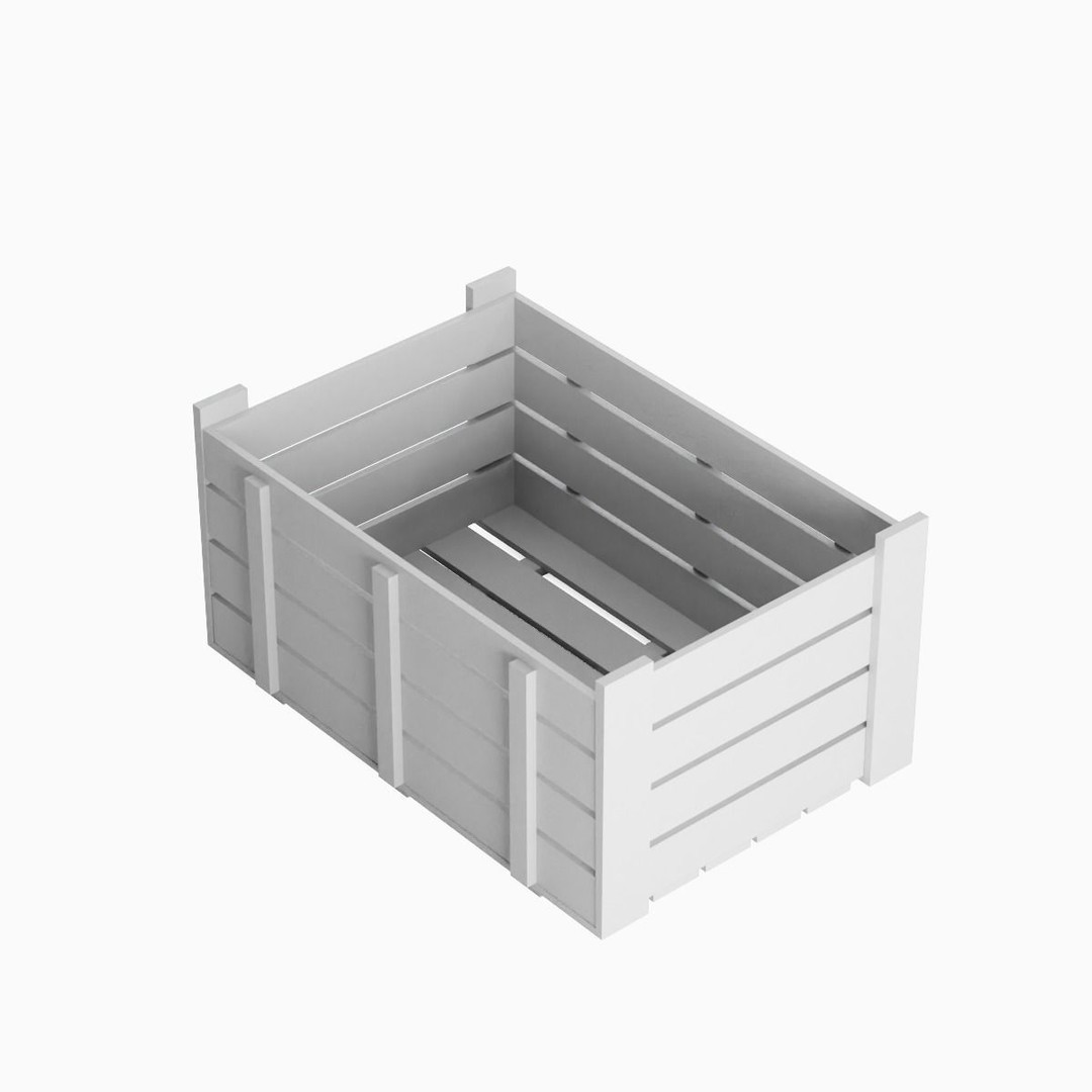 Plastic Crate 3D Model – Low Poly Game Asset, PBR Textures, FBX - View 10