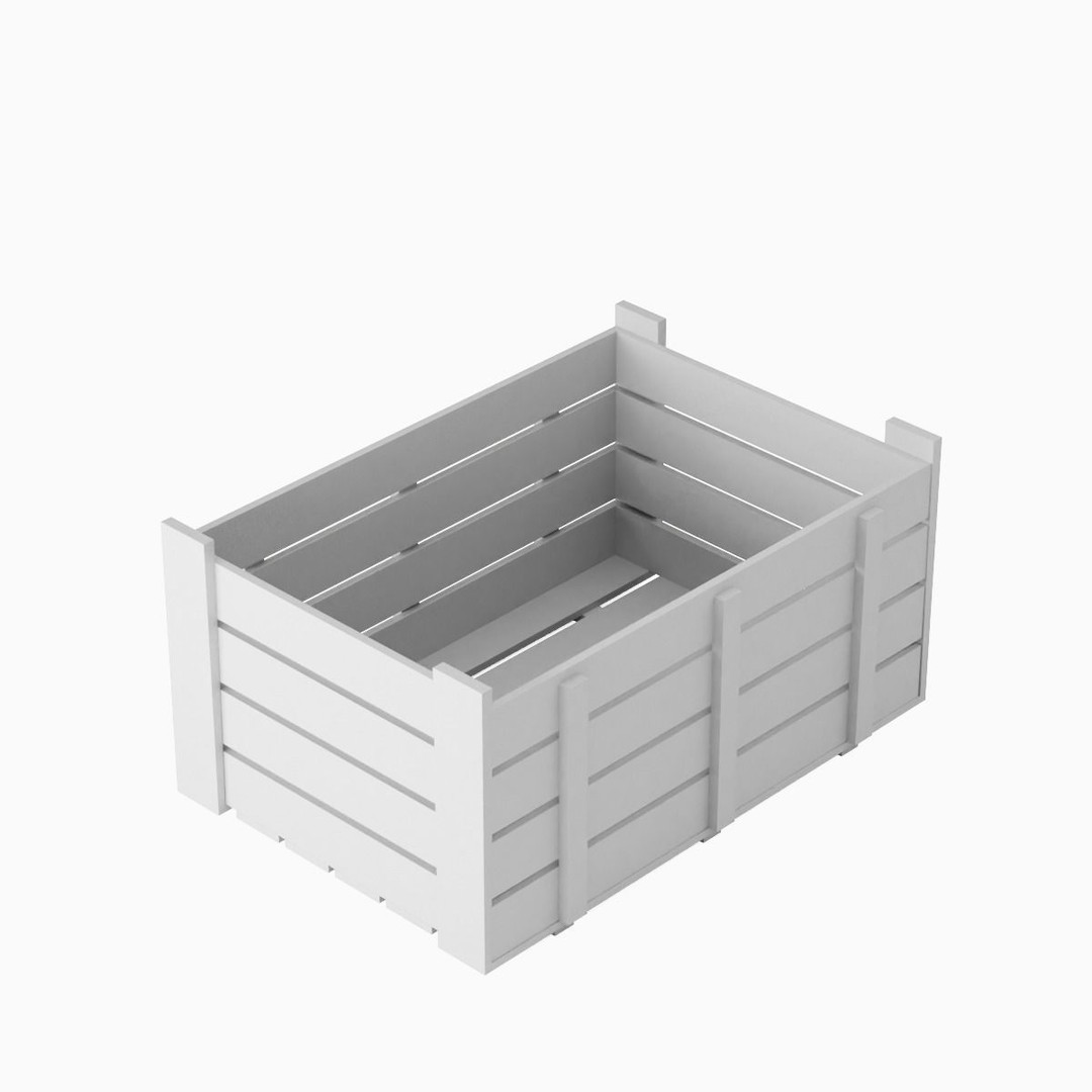 Plastic Crate 3D Model – Low Poly Game Asset, PBR Textures, FBX - View 11