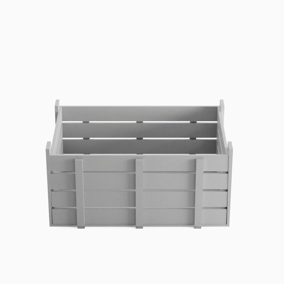 Plastic Crate 3D Model – Low Poly Game Asset, PBR Textures, FBX - View 6