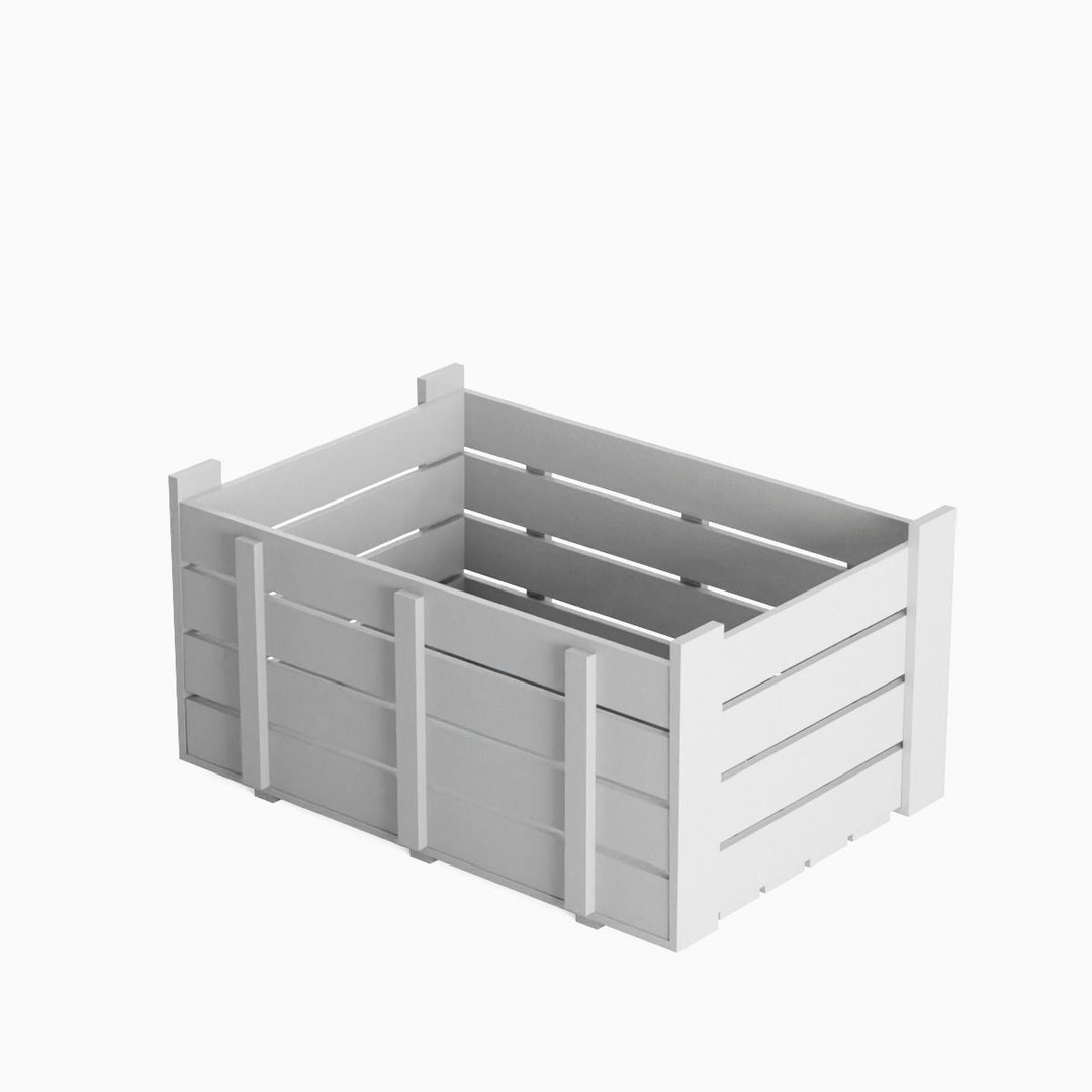 Plastic Crate 3D Model – Low Poly Game Asset, PBR Textures, FBX - View 8
