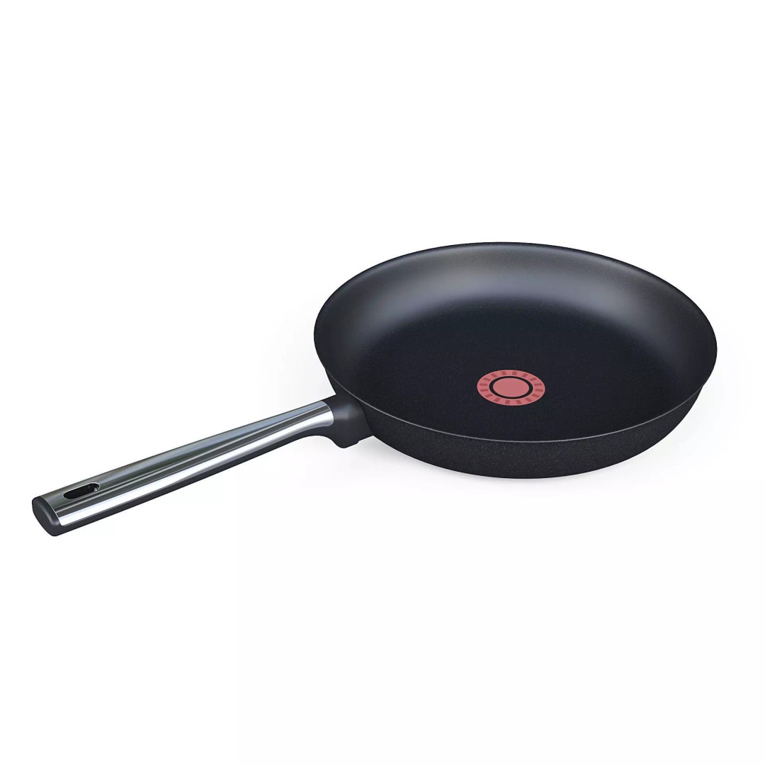 Frying Pan 3D Model – Realistic Black Teflon Kitchenware, PBR Textures - View 2