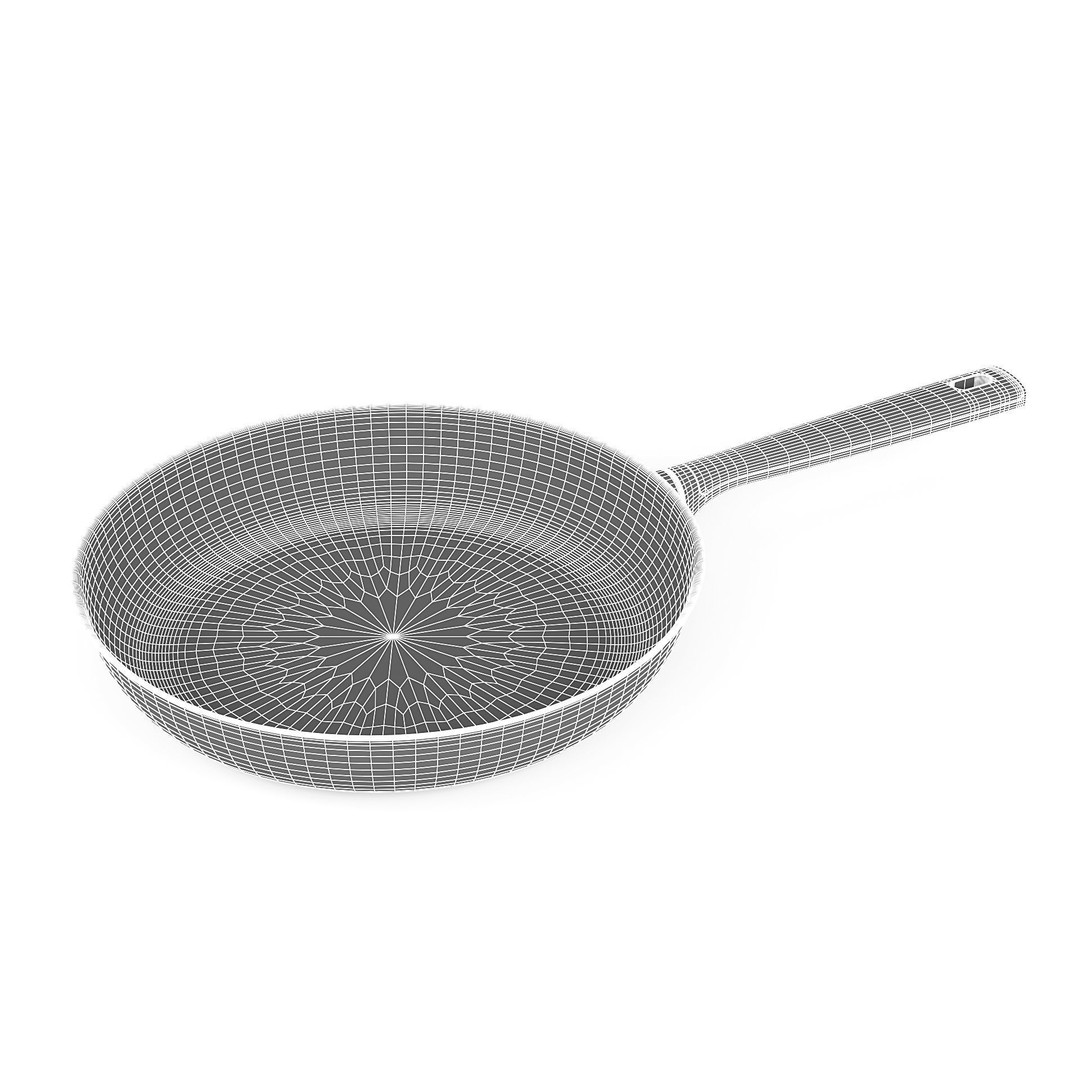 Frying Pan 3D Model – Realistic Black Teflon Kitchenware, PBR Textures - View 6