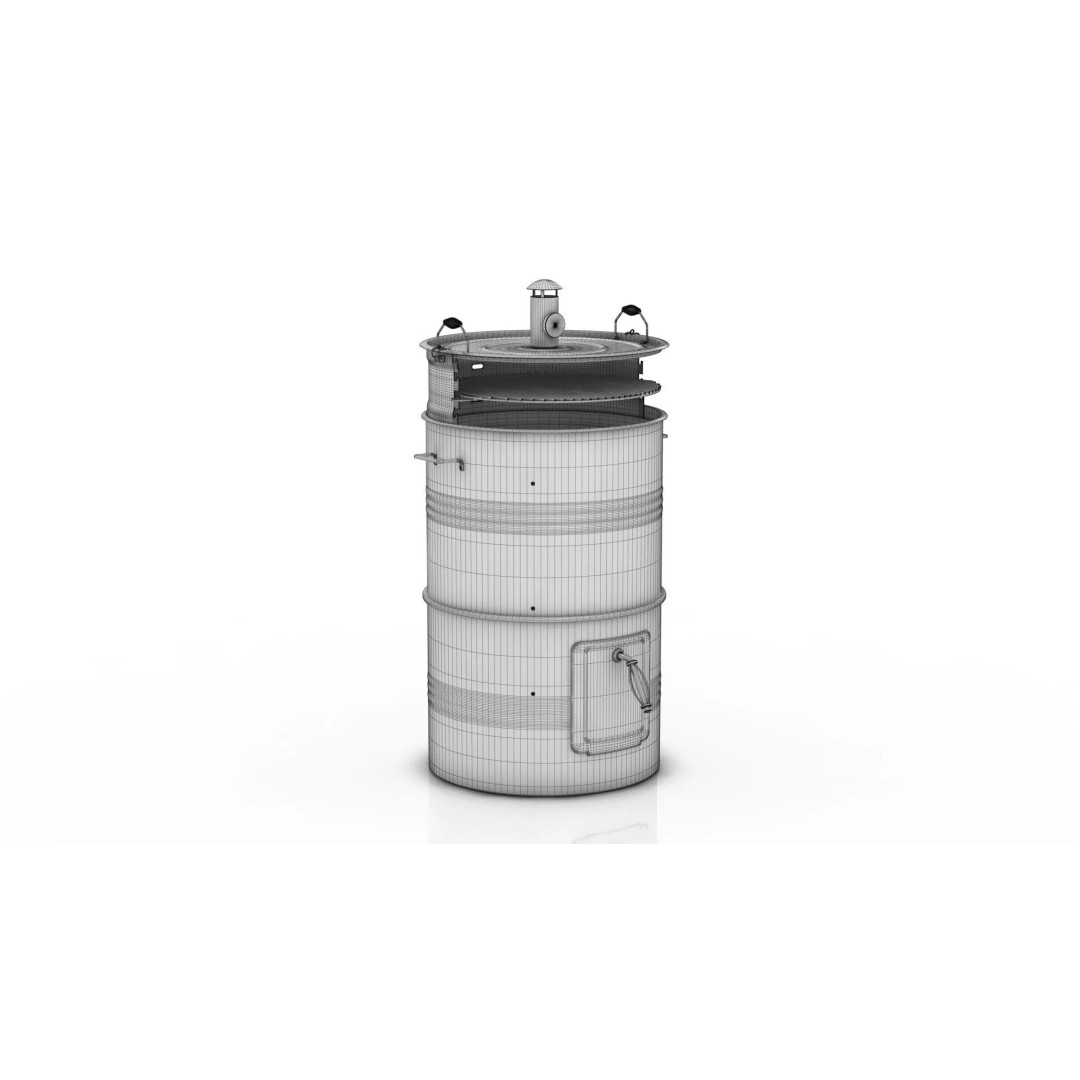 Mayer Barbecue Grill Barrel 3D Model – PBR Textured, Game-Ready Formats - View 10