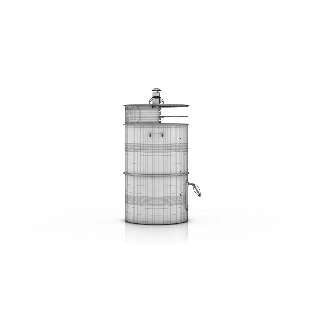 Mayer Barbecue Grill Barrel 3D Model – PBR Textured, Game-Ready Formats - View 11
