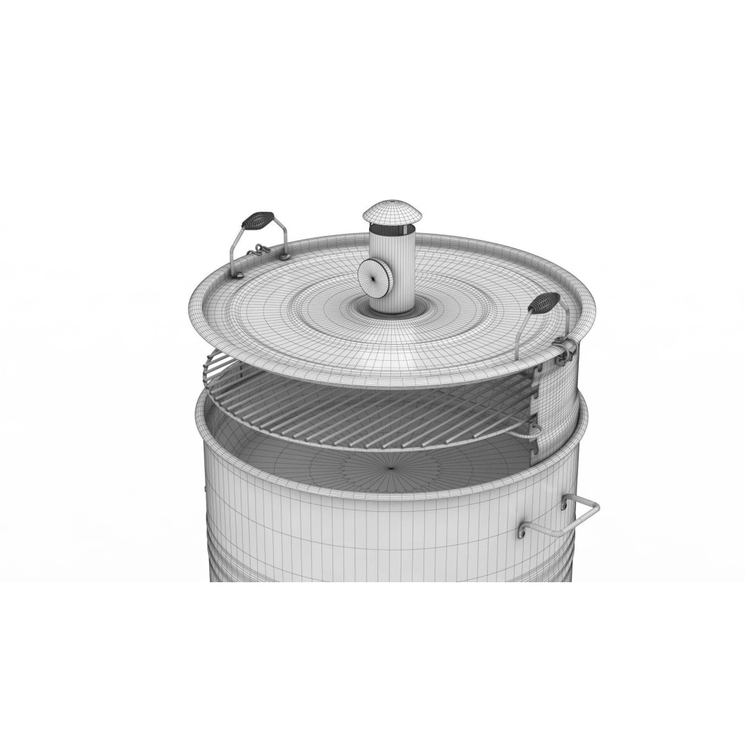 Mayer Barbecue Grill Barrel 3D Model – PBR Textured, Game-Ready Formats - View 16