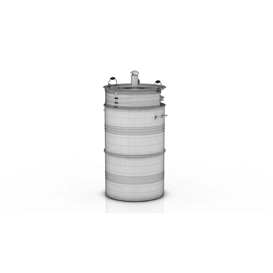 Mayer Barbecue Grill Barrel 3D Model – PBR Textured, Game-Ready Formats - View 9
