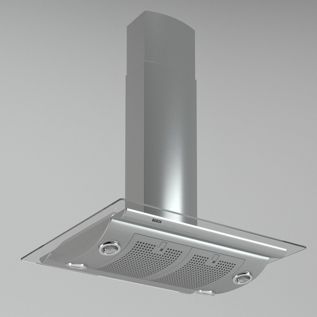 Cooker Hood 3D Model – Modern Kitchen Appliance, FBX, OBJ - View 3