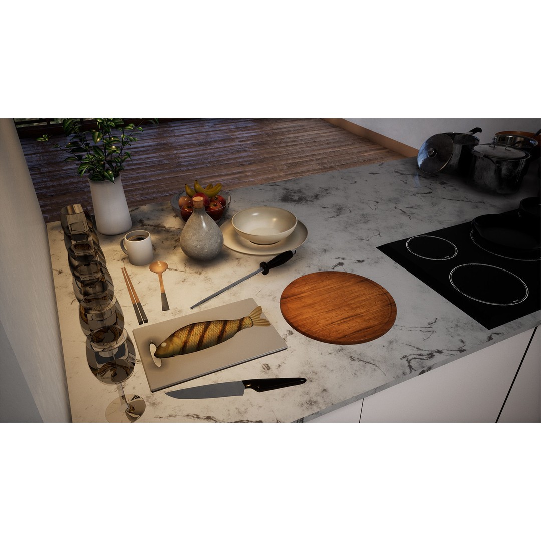 Ultimate Kitchen Utensils Pack 3D Model – Low Poly Game Ready PBR Assets - View 9