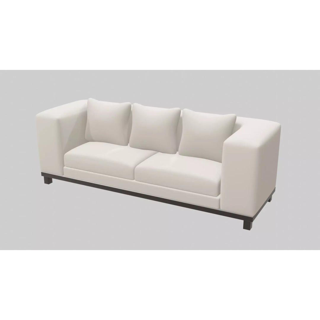 Master Bedroom Sofa 3D Model – Low Poly PBR Game Asset, FBX - View 2