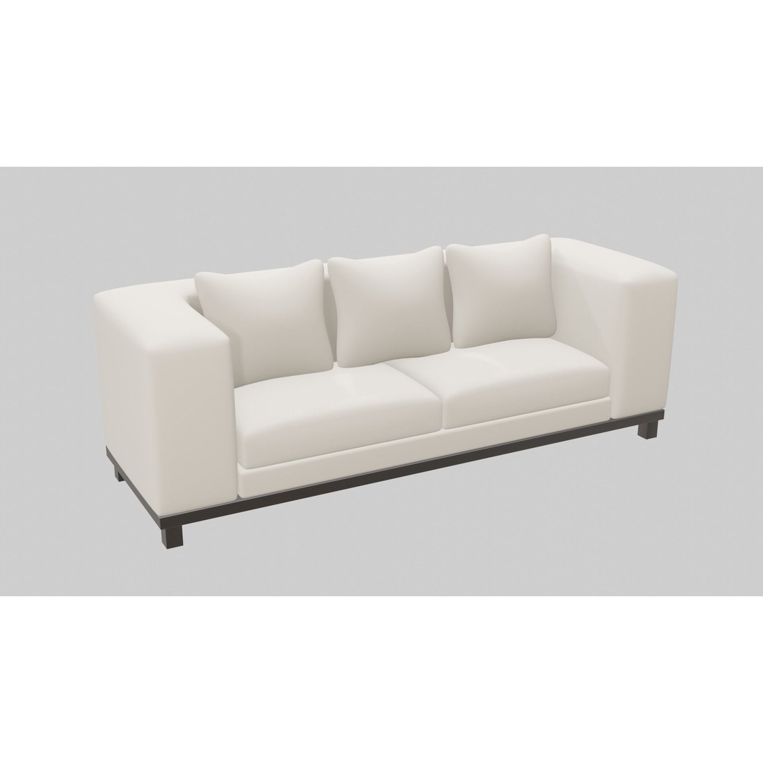 Master Bedroom Sofa 3D Model – Low Poly PBR Game Asset, FBX - View 4