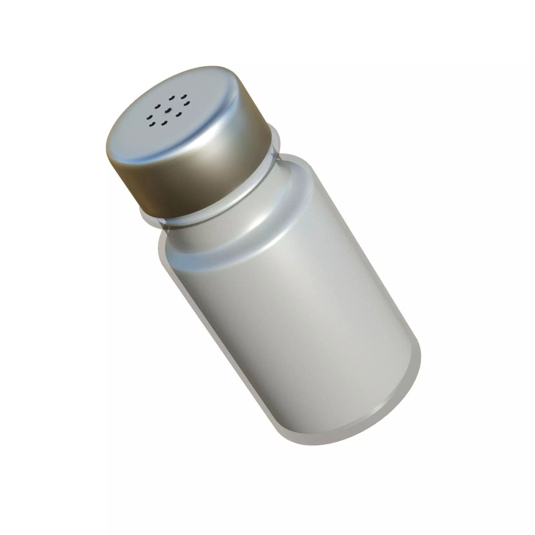 Salt Shaker 3D Model – Low Poly Game Ready Kitchenware, FBX, OBJ - View 10