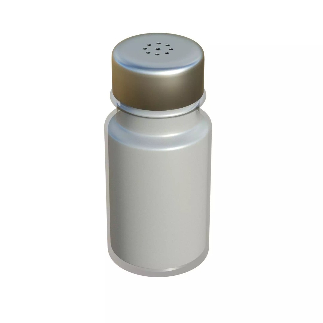 Salt Shaker 3D Model – Low Poly Game Ready Kitchenware, FBX, OBJ - View 3