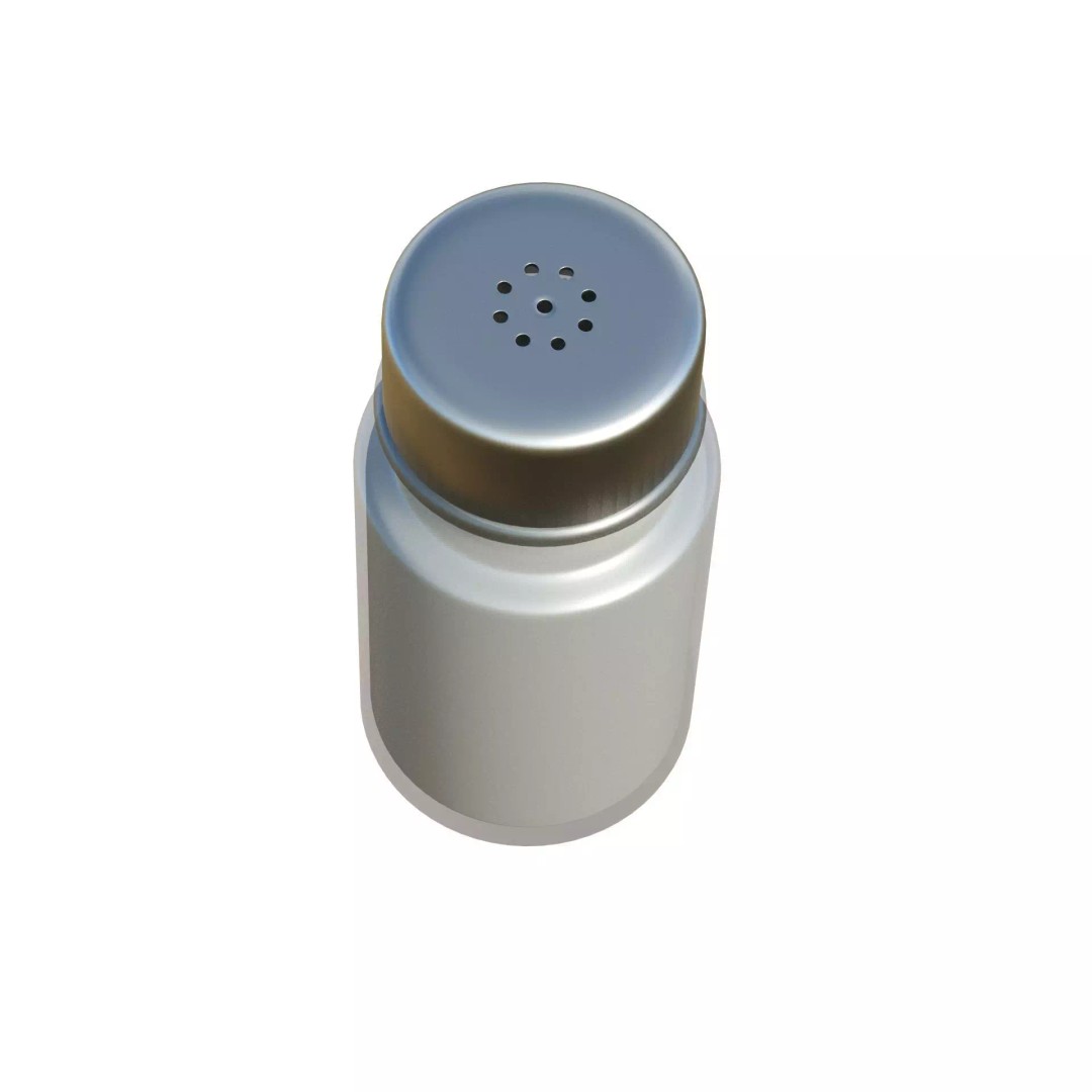 Salt Shaker 3D Model – Low Poly Game Ready Kitchenware, FBX, OBJ - View 7