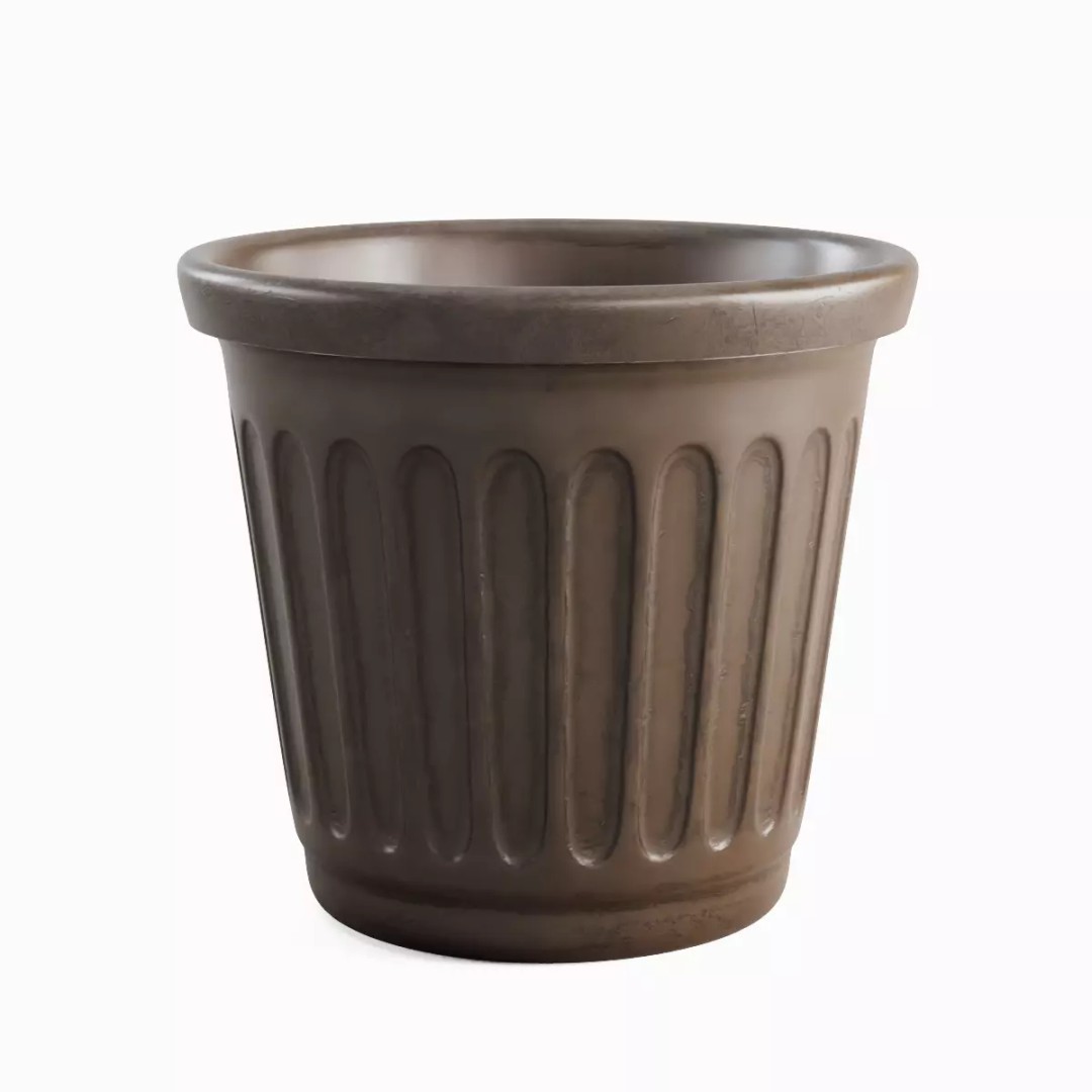 Plastic Flowerpot 3D Model – High Poly Game-Ready Asset, FBX, OBJ - View 3