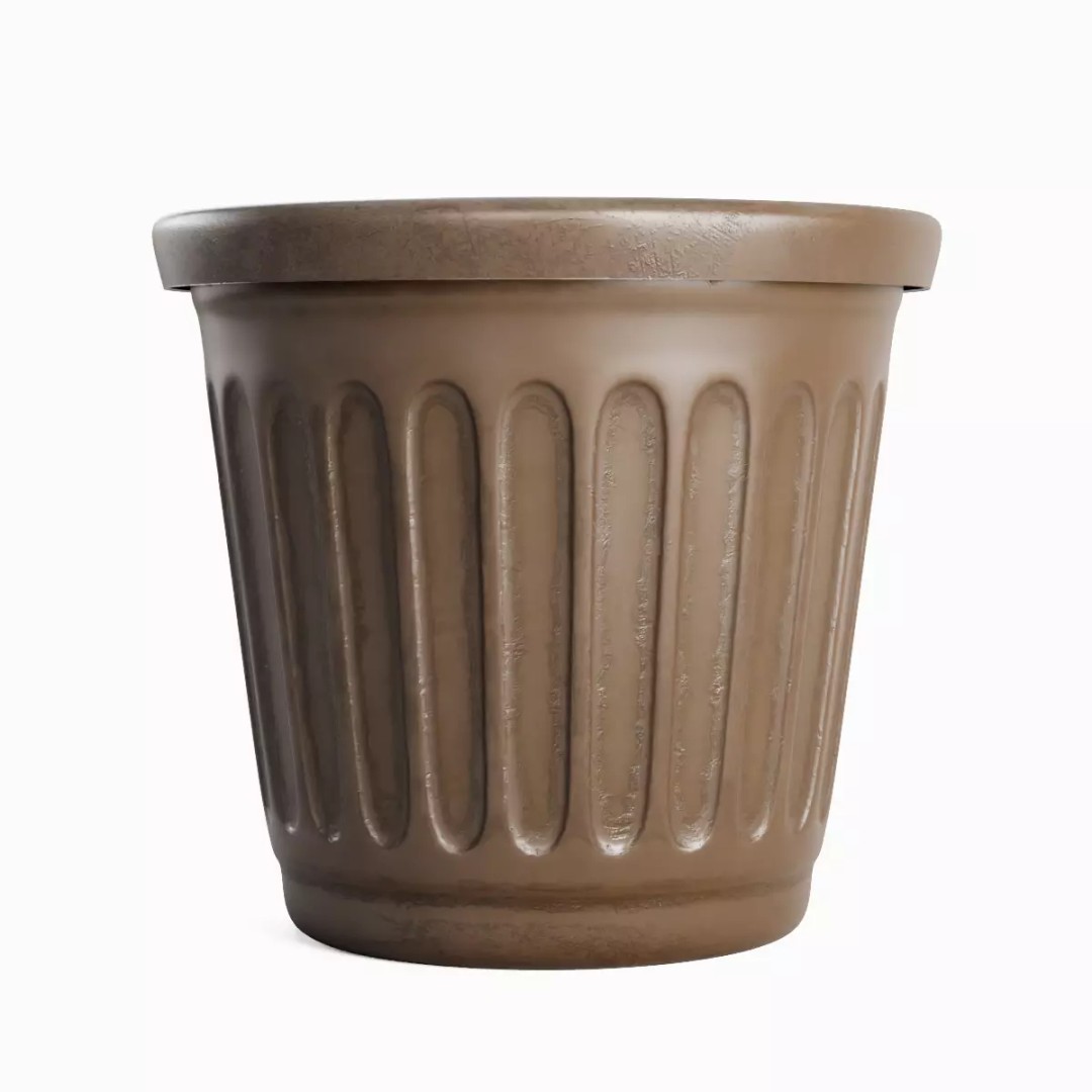 Plastic Flowerpot 3D Model – High Poly Game-Ready Asset, FBX, OBJ - View 5